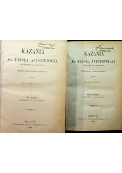 Kazania Ks. Karola Antoniewicza 4 tomy 1893 r.