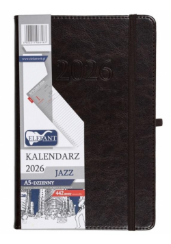 Kalendarz 2026 A5 dzienny Jazz czekoladowy