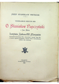 Venerabilis servus dei O Stanisław Papczyński 1913 r.