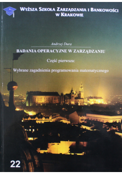 Badania Operacyjne w Zarządzaniu Cz I