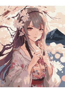 Malowanie po numerach - Kwiaty Sakura 40x50cm
