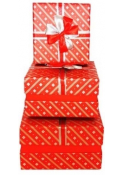 Pudełko Tone Ribbon Kwadrat czerwień M ROZETTE