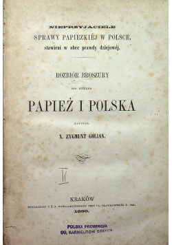 Papież i Polska 1860 r.