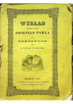 Wykład Świętego Pawła 1850 r