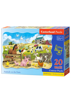 Puzzle Maxi konturowe Animals on the Farm 20