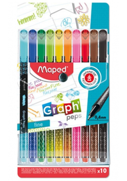Cienkopis Graph Peps Deco 10 kolorów MAPED
