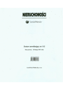 Nieruchomości : Zestaw nowelizujący 112