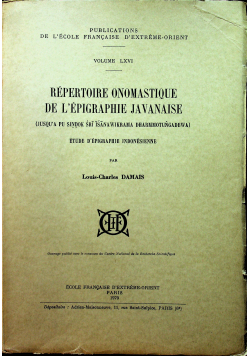 Repertoire Onomastique de Lepigraphie Javanaise