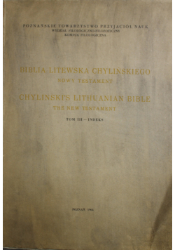 Biblia litewska Chylińskiego Nowy testament