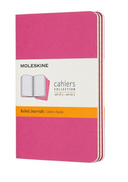 Zestaw 3 zeszytów Cahier Journals 9x14 linie pink