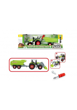 Mini Farma Traktor z przyczepą do skręcania