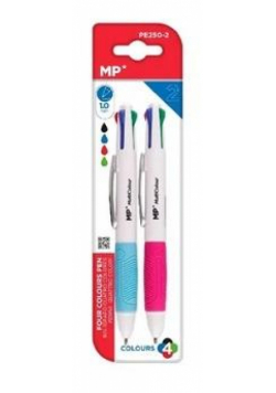 Długopis olejowy 1.0mm 4 kolory 2szt