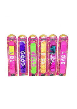 Bransoletka cekinowa neon mix