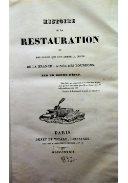 Historie de la restauration 1832 r