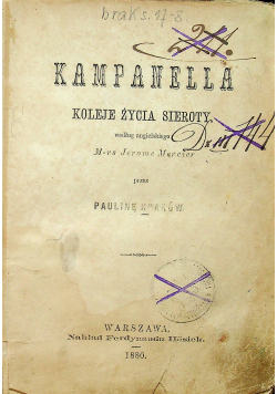 Kampanella Koleje życia sieroty 1880 r.