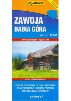 Zawoja Babia Góra skala 1:30000