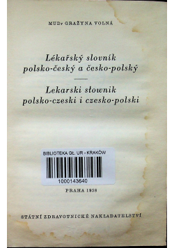 Lekarski słownik polsko czeski i czesko polki