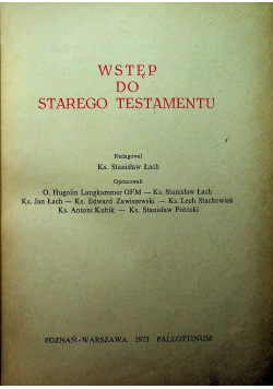 Wstęp do Starego Testamentu
