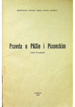 Prawda o Paxie i Paseckim