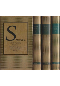Stendhal Dzieła wybrane 4 tomy