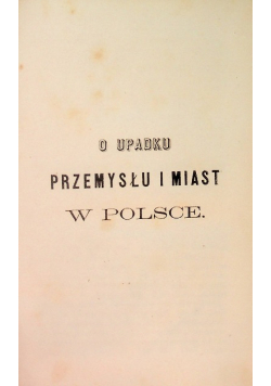 Dzieła Wawrzyńca Surowieckiego 1861 r.