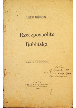 Rzeczpospolita Babińska 1902 r.