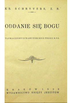 Oddanie się Bogu 1923 r.