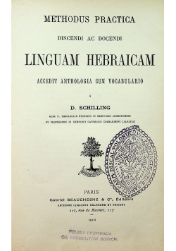 Methodus Practica discendi ac docendi Linguam Hebraicam 1910 r.