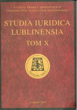 Studia Iuridica Lublinensia Tom 10