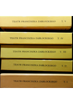 Teatr Franciszka Zabłockiego Tom od 1 do 5 plus autograf Pawłowiczowa