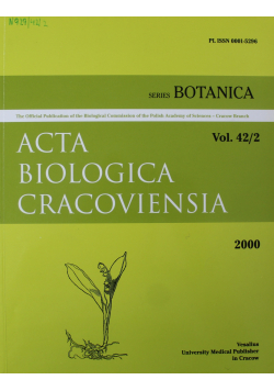Acta Biologica Cracoviensia Vol 42 / 2