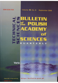 Bulletin of the Polish Academy of Sciences Technical Sciences Vol 56 No 3