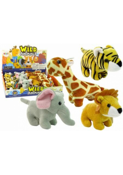 Mini pluszaki zwierzątek safari 4 wzory