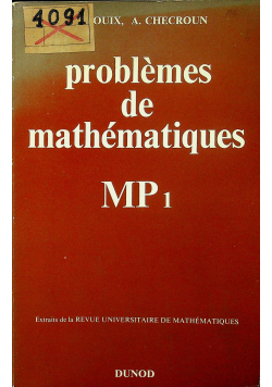 Problems de mathematiques MP1