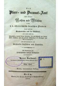 Pfarr und Decant Amt 1846r/ Pfar und Decant Amt 1846 r/Pfar und Decant Amt II 1946r