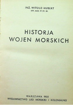 Historja wojen morskich 1935 r.