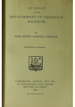 Development of Christian Doctrine 1906 r.