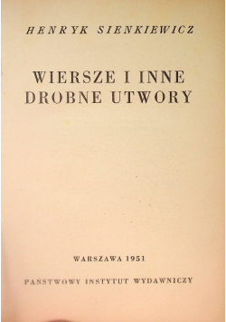 Wiersze i inne drobne utwory Dzieła XL