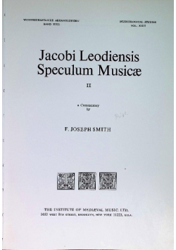 Jacobi Leodiensis Speculum Musicae