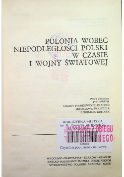 Polonia wobec niepodległości Polski