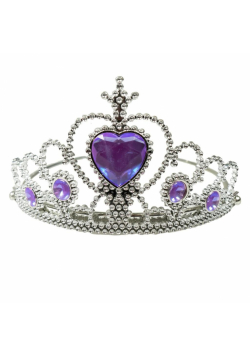 Tiara z kryształkami fioletowa