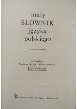 Mały słownik języka polskiego
