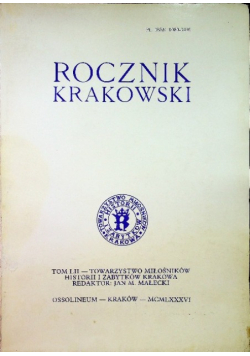 Rocznik krakowski Tom LII