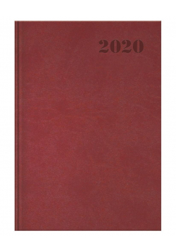 Kalendarz 2020 książkowy A5 Standard bordo TOP2000