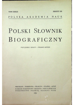 Polski słownik biograficzny Tom XXIX/2 zeszyt 121
