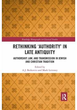 Rethinking 'Authority' in Late Antiquity