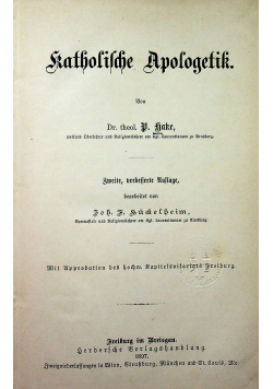Katholische Apologetik 1897 r