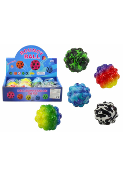 Piłeczka z wypustkami 6,5cm Kolorowa MIX