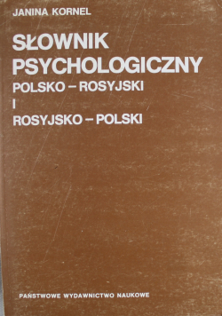 Słownik psychologiczny polsko rosyjski i rosyjsko polski
