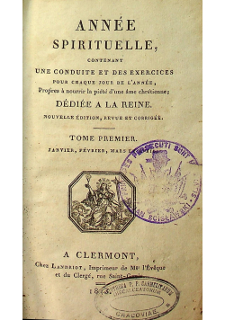 Annee Spirituelle Tom I 1813 r
